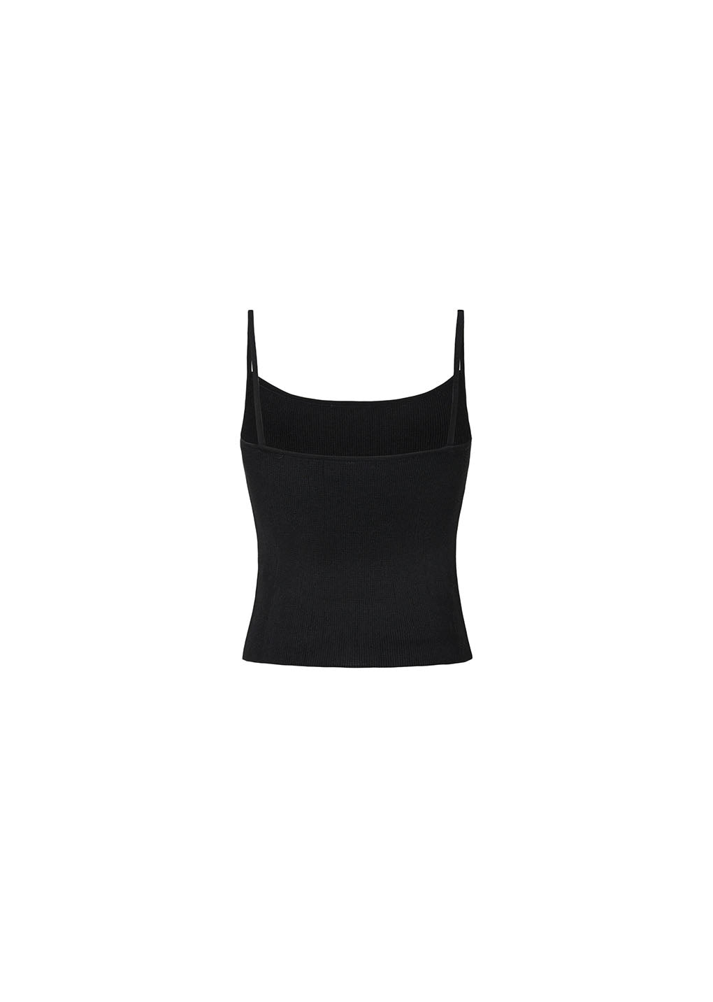 knit sleeveless top, black