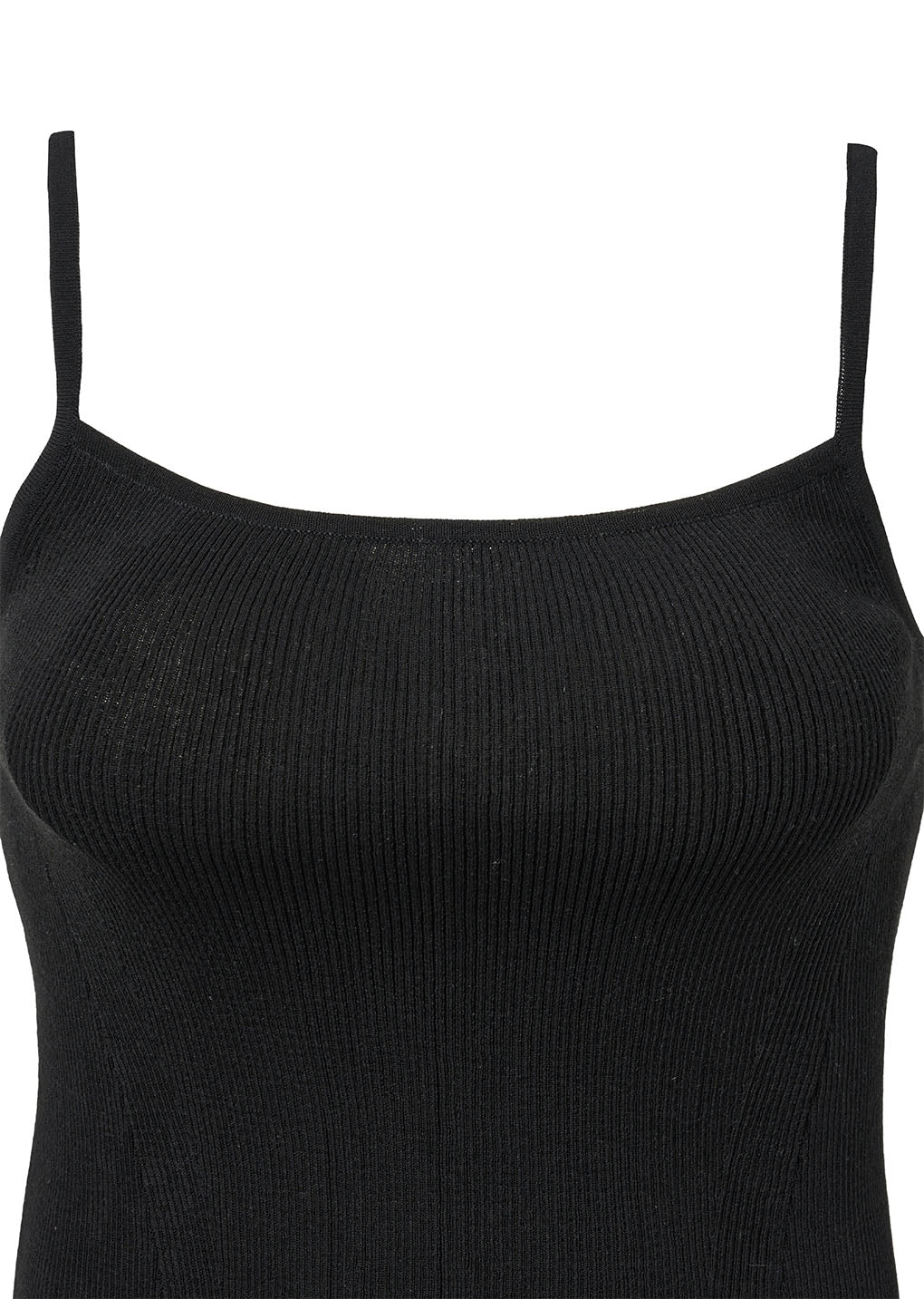 knit sleeveless top, black