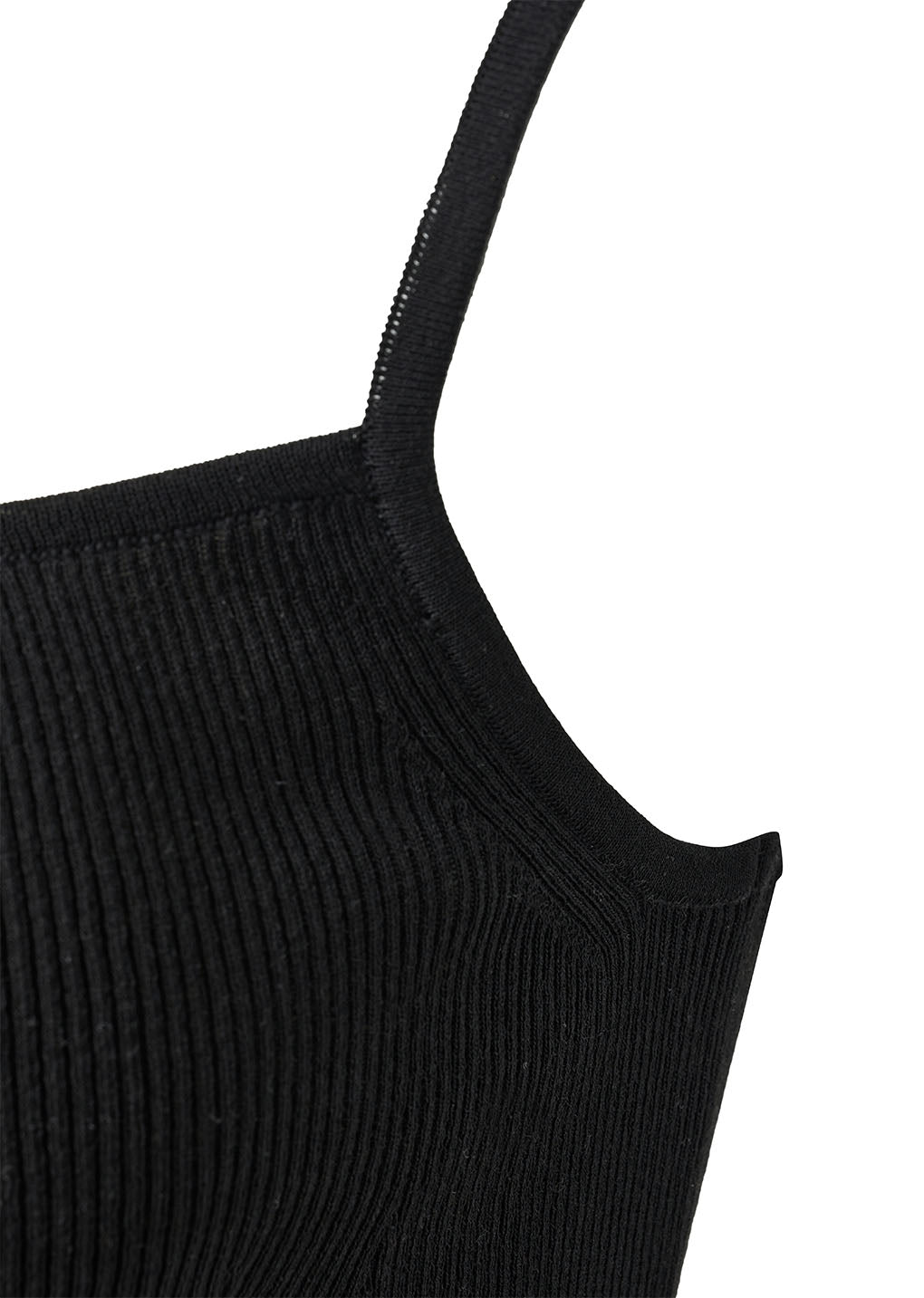 knit sleeveless top, black