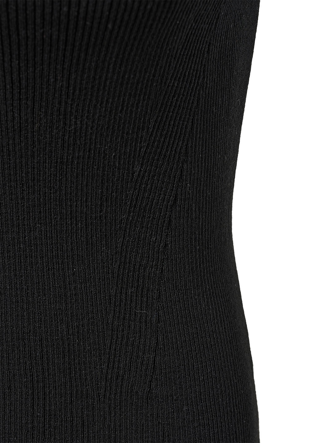 knit sleeveless top, black