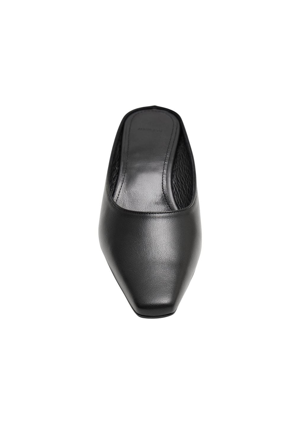 lambskin pointed toe heel, black