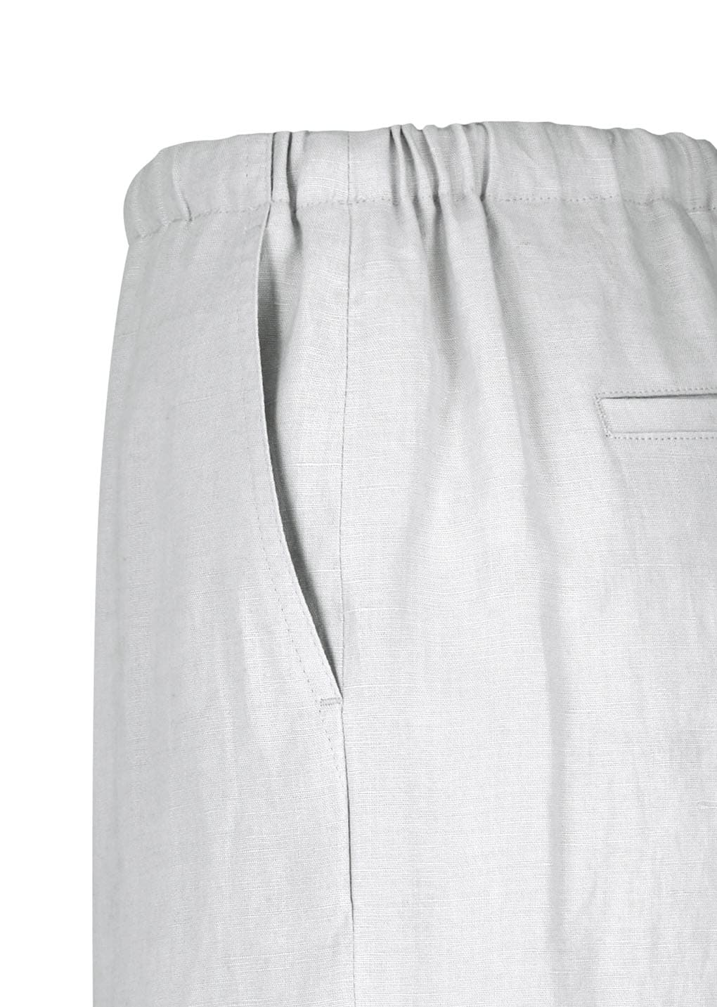 linen banding pants, light grey