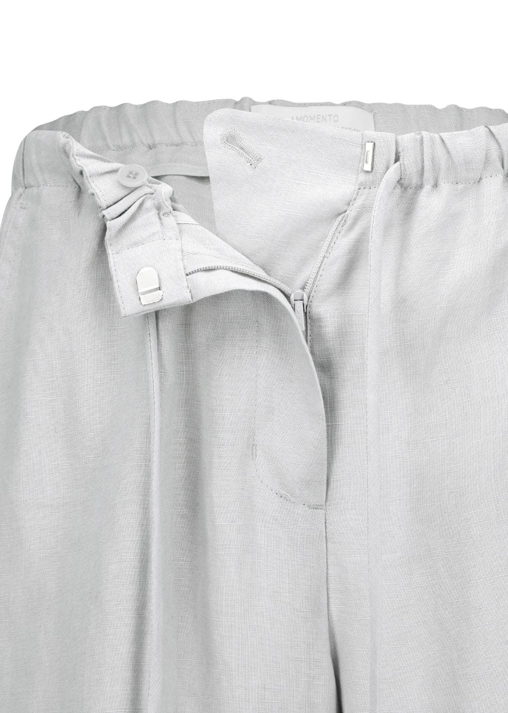 linen banding pants, light grey