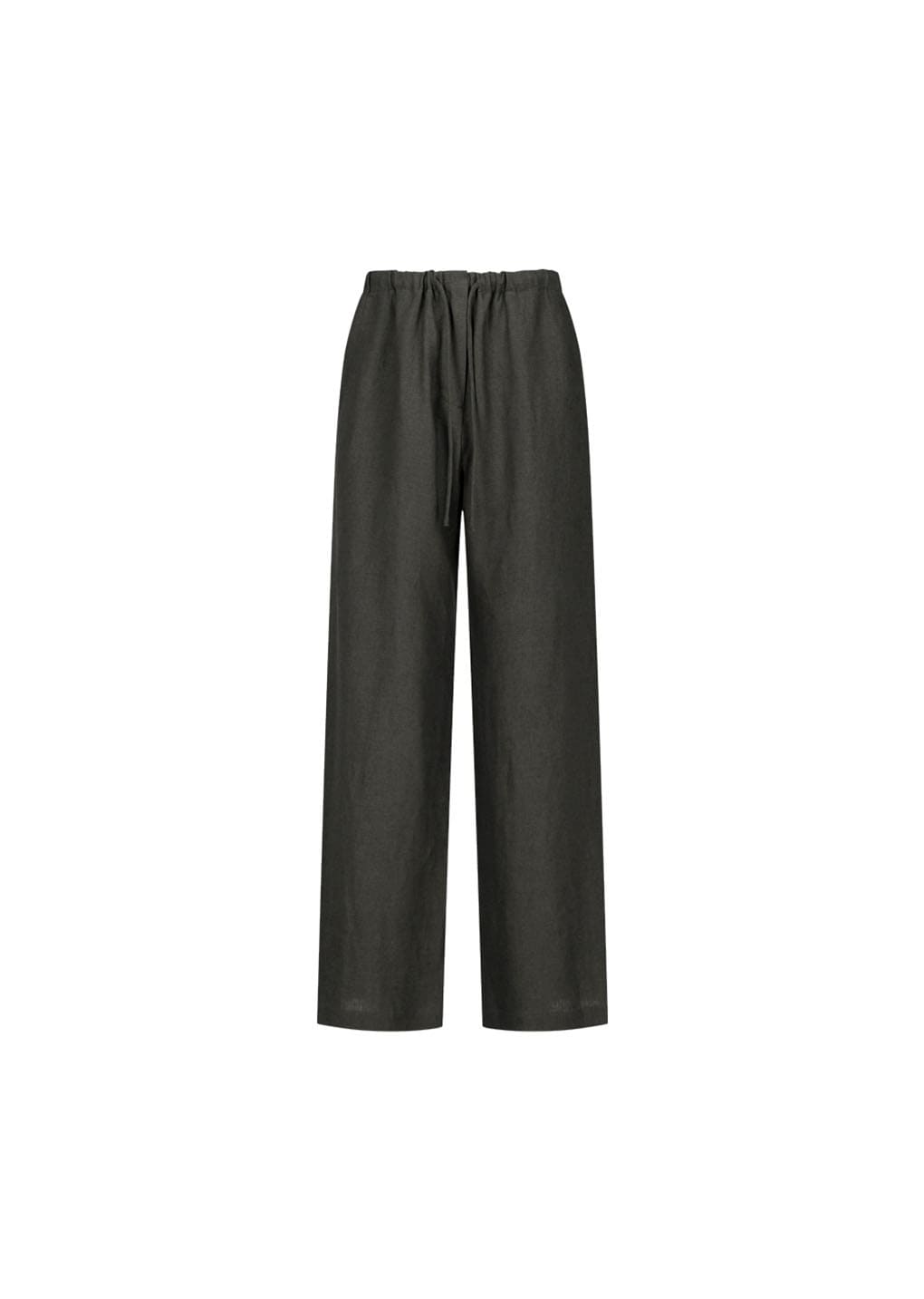 linen banding pants, khaki grey