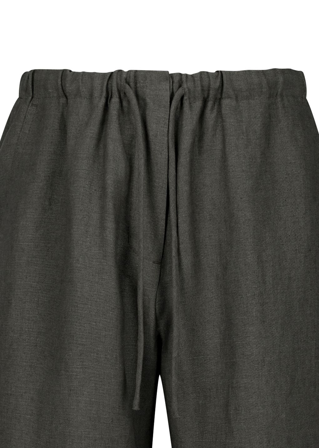 linen banding pants, khaki grey