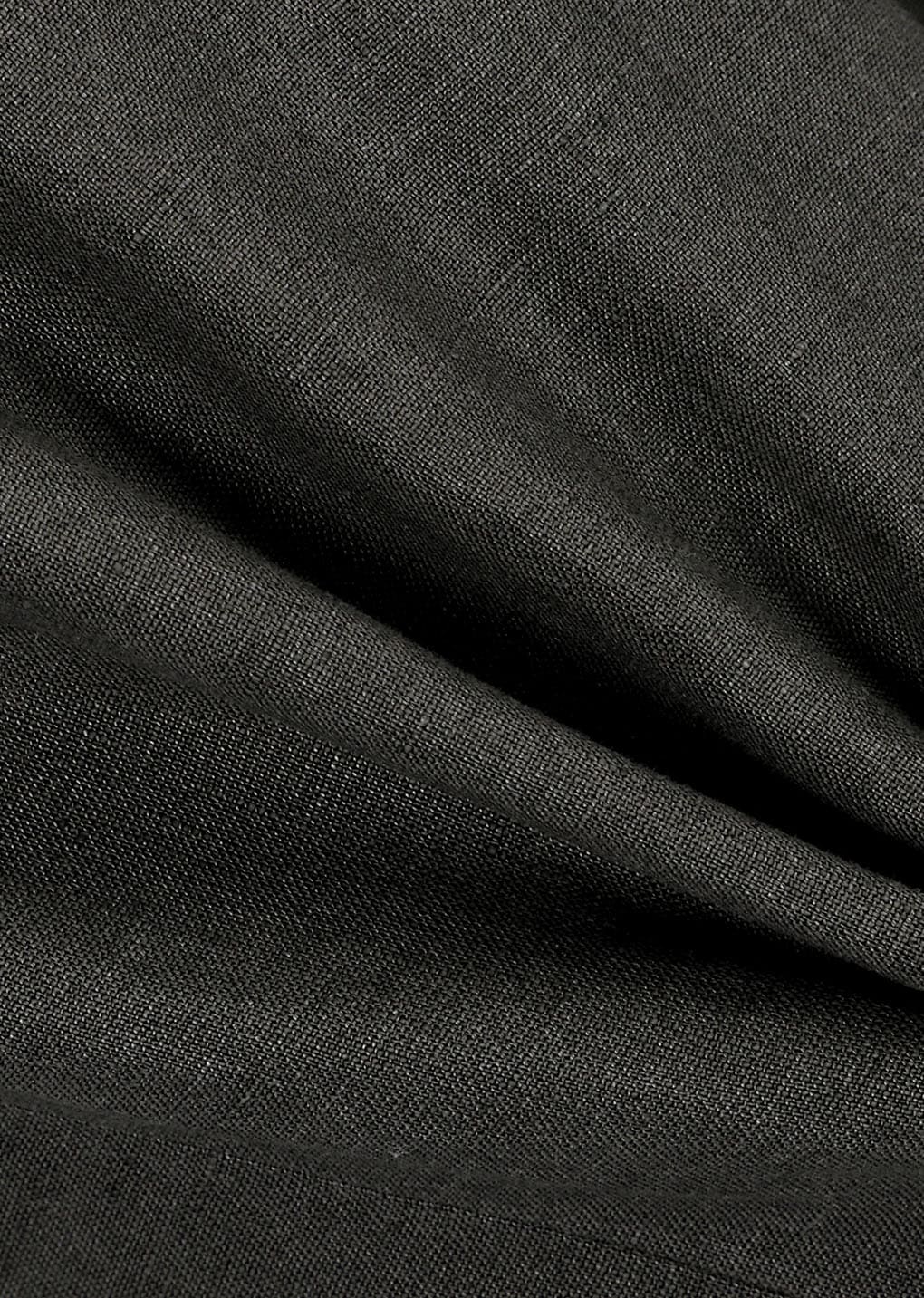 linen banding pants, khaki grey