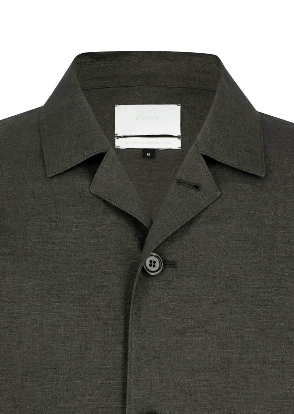 linen crop jacket, khaki grey