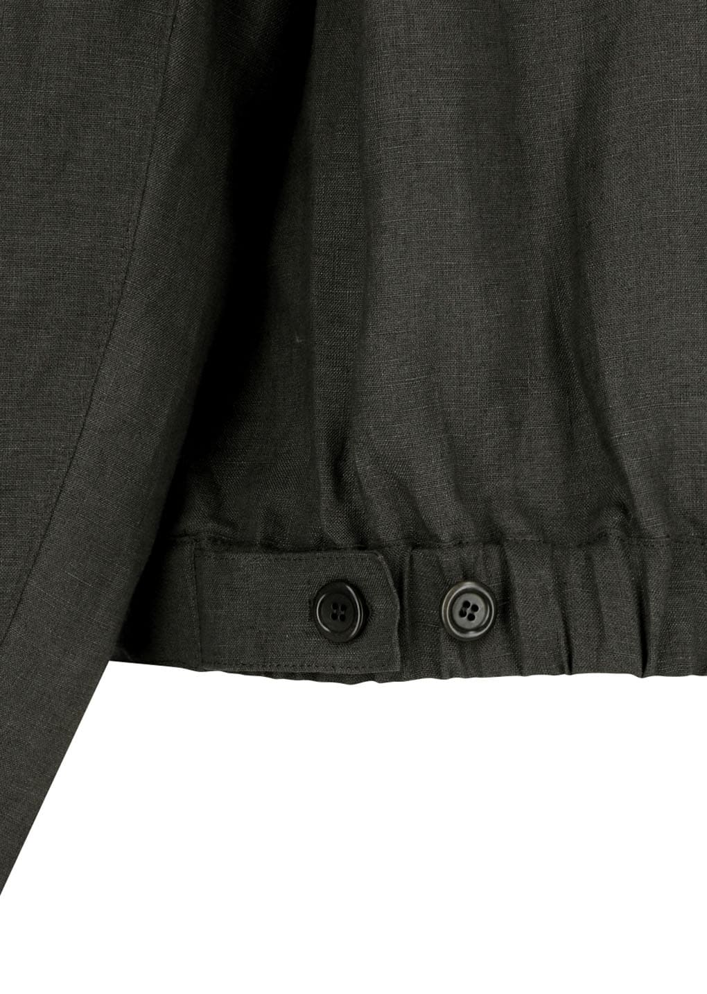 linen crop jacket, khaki grey