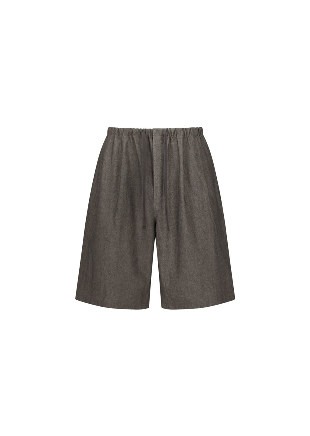 linen drawstring shorts, brown