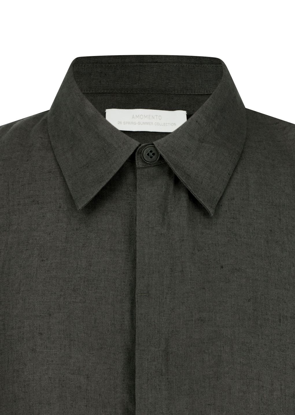 linen oversized shirt, khaki grey