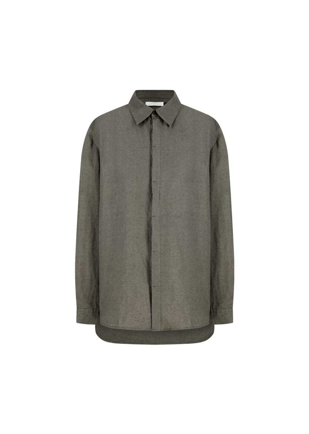 linen oversized shirt, khaki