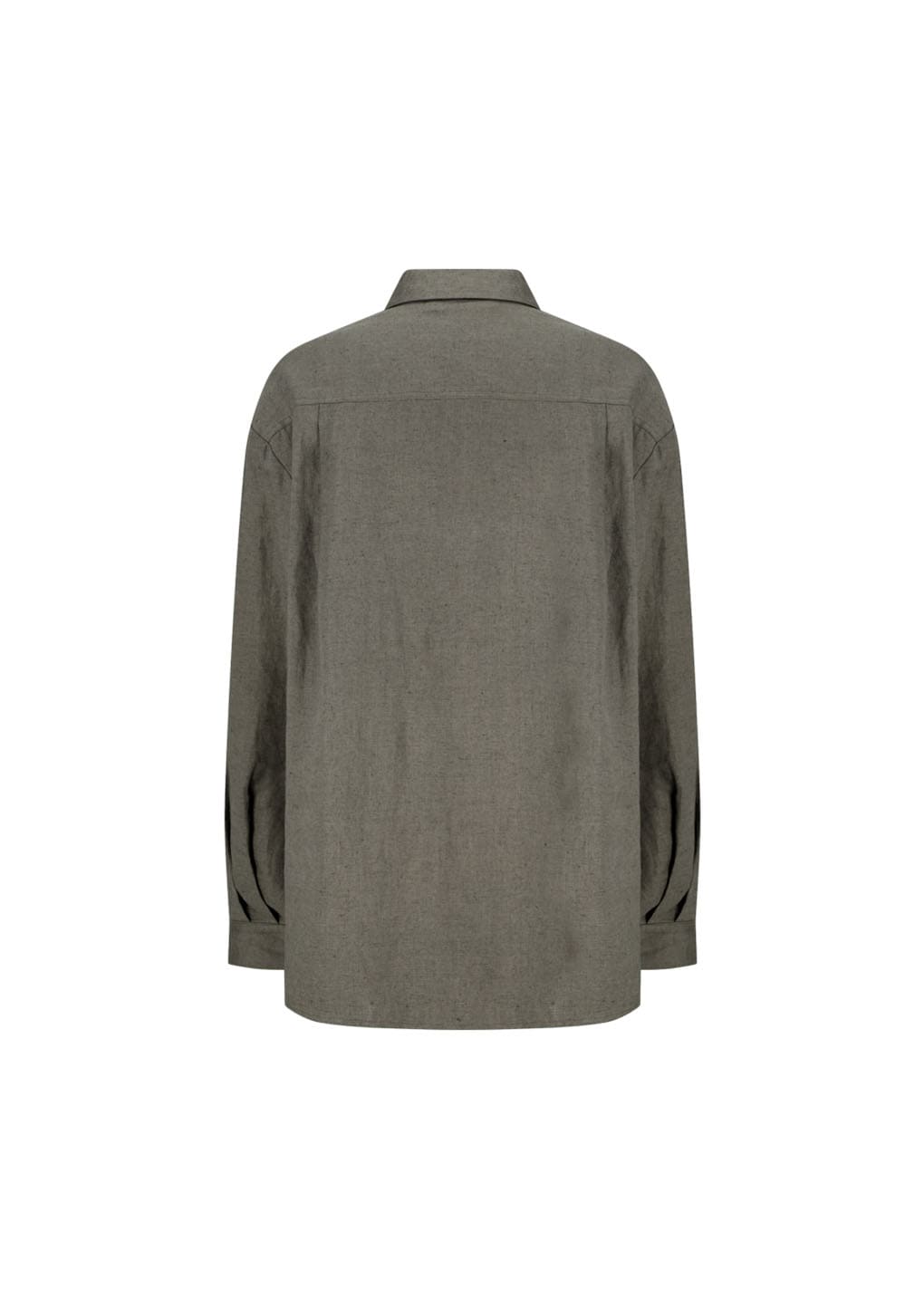 linen oversized shirt, khaki