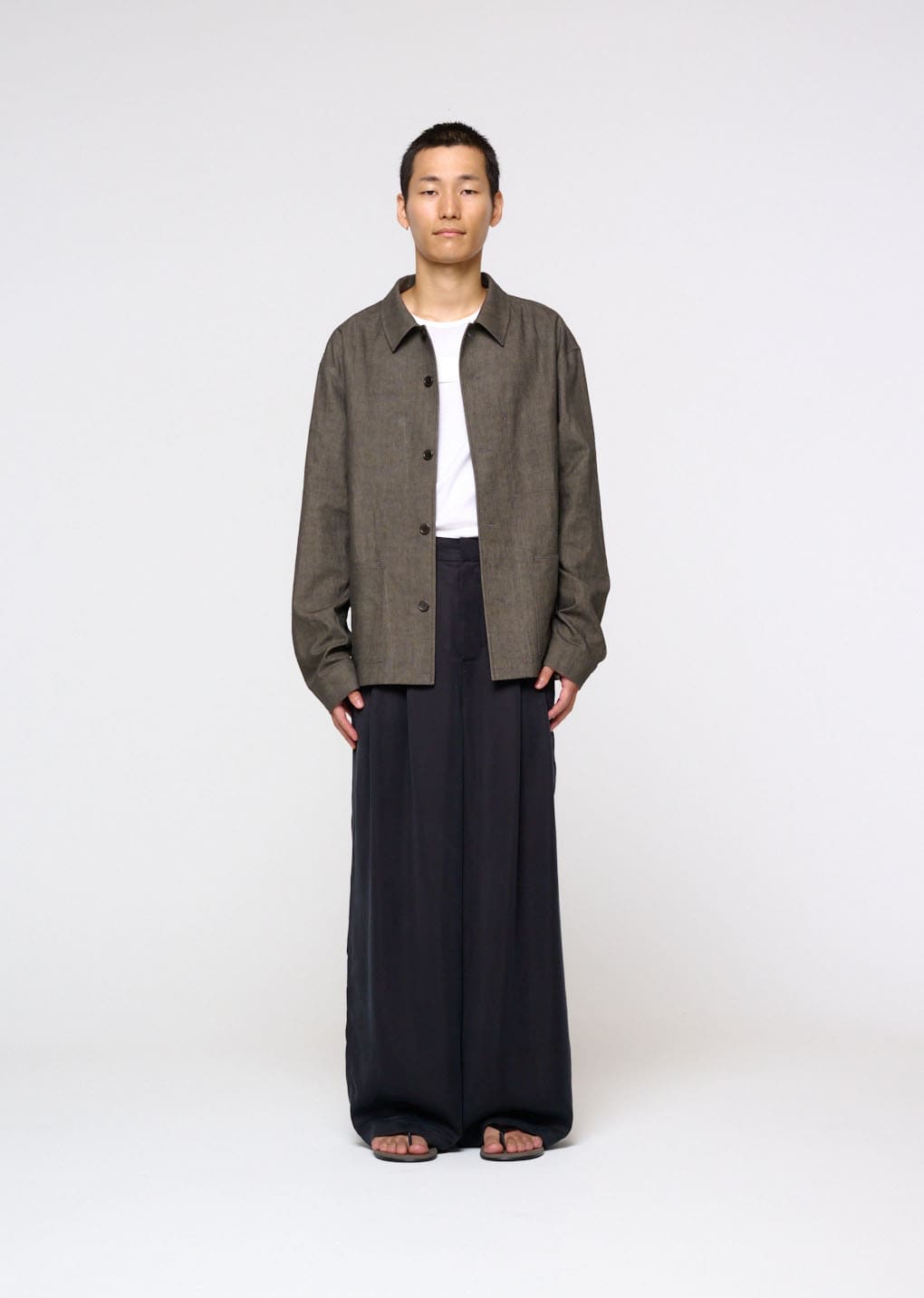 linen pocket jacket, brown