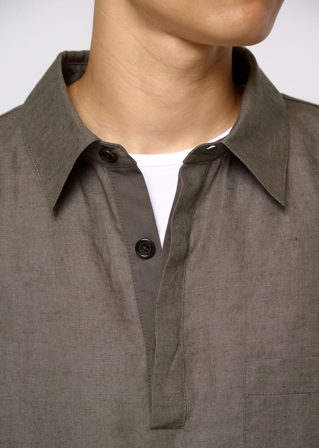 linen pullover, khaki