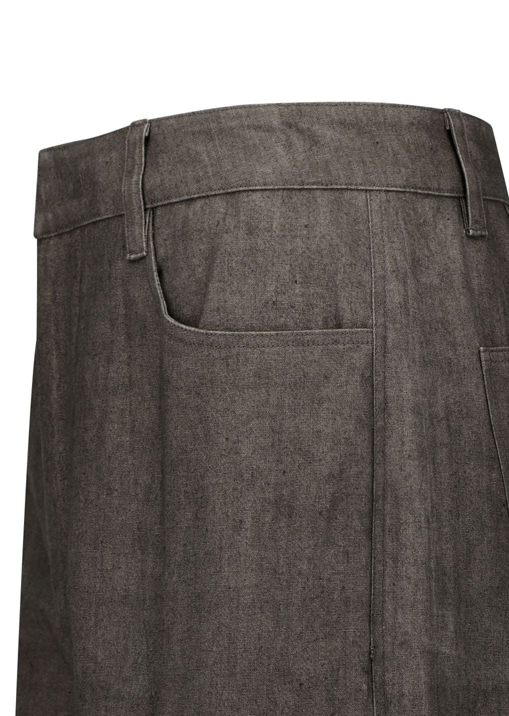 linen straight pants, brown