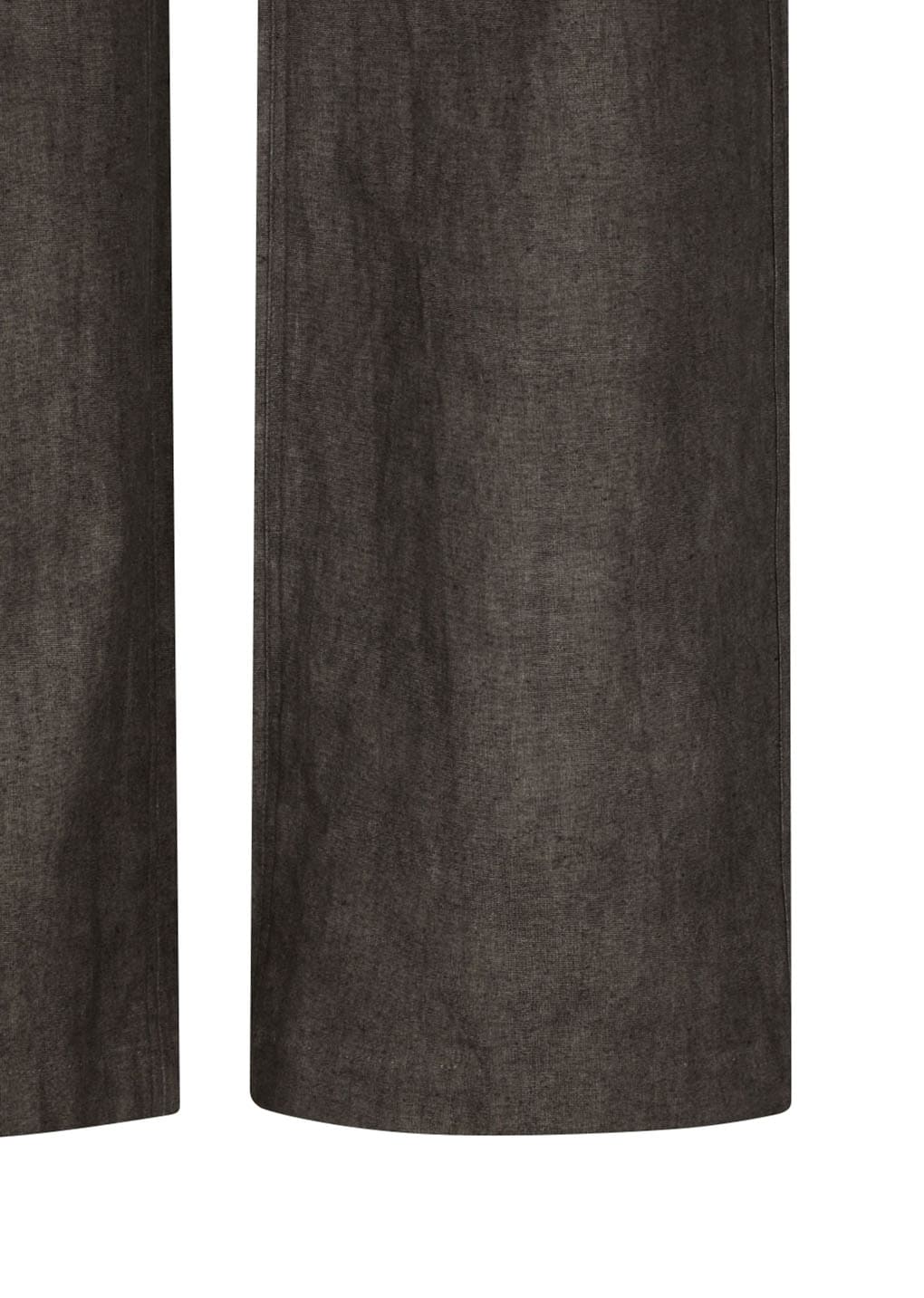 linen straight pants, brown