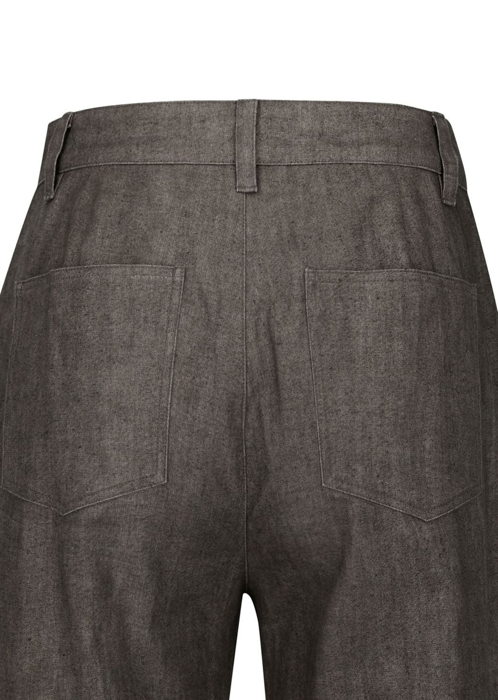 linen straight pants, brown