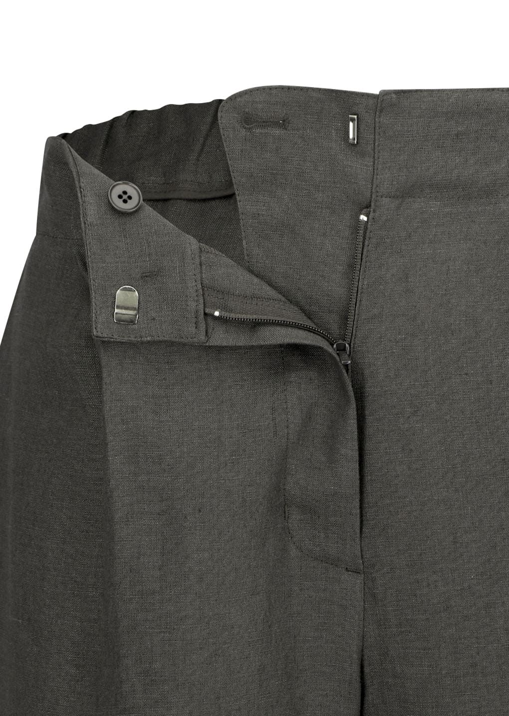 linen tuck pants, khaki grey