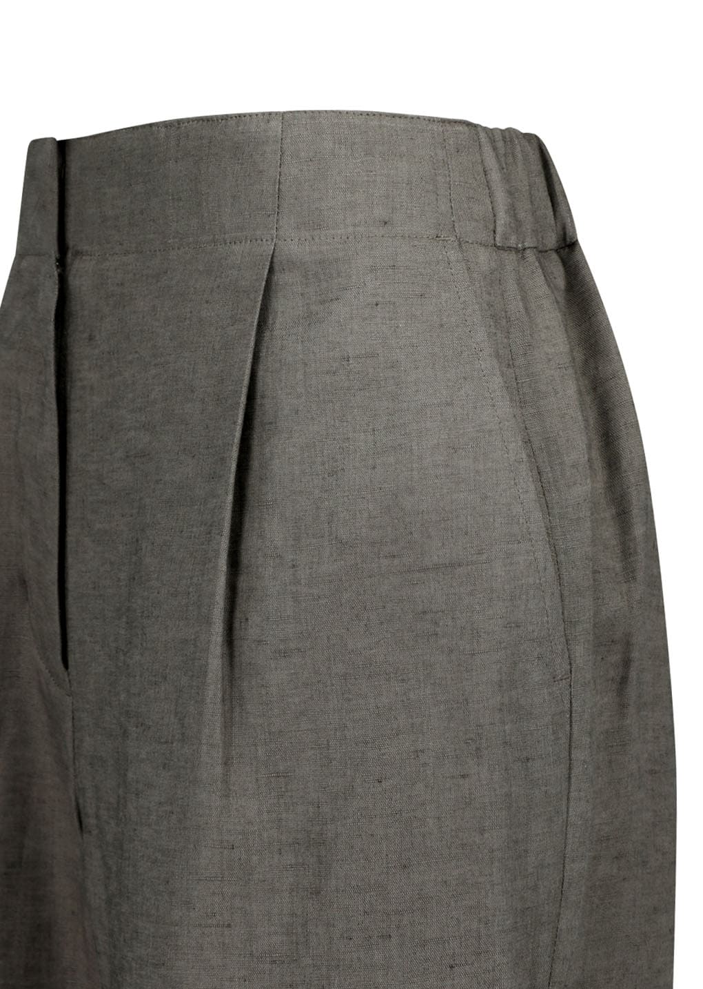 linen tuck pants, khaki