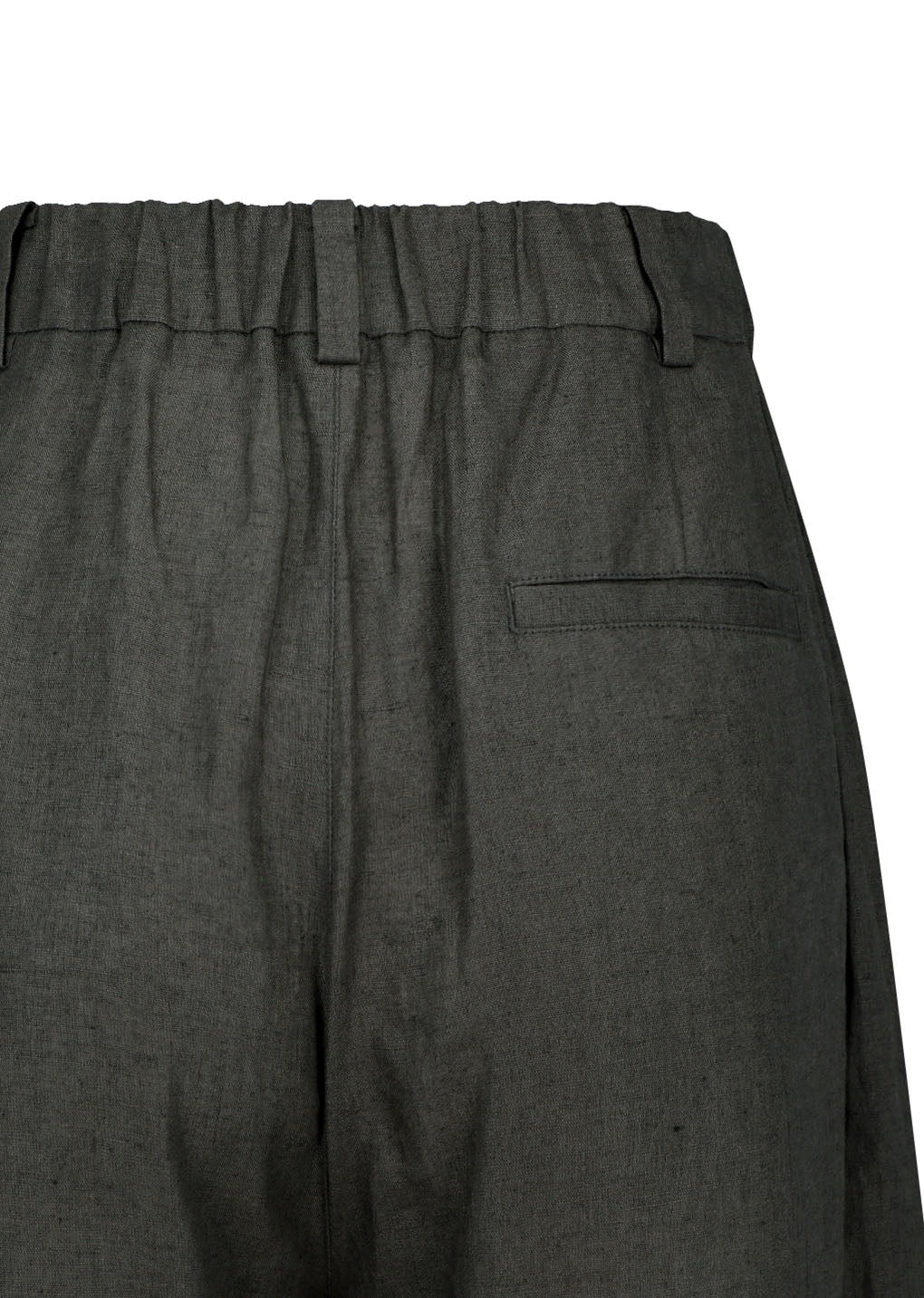 linen two tuck wide pants, khaki grey