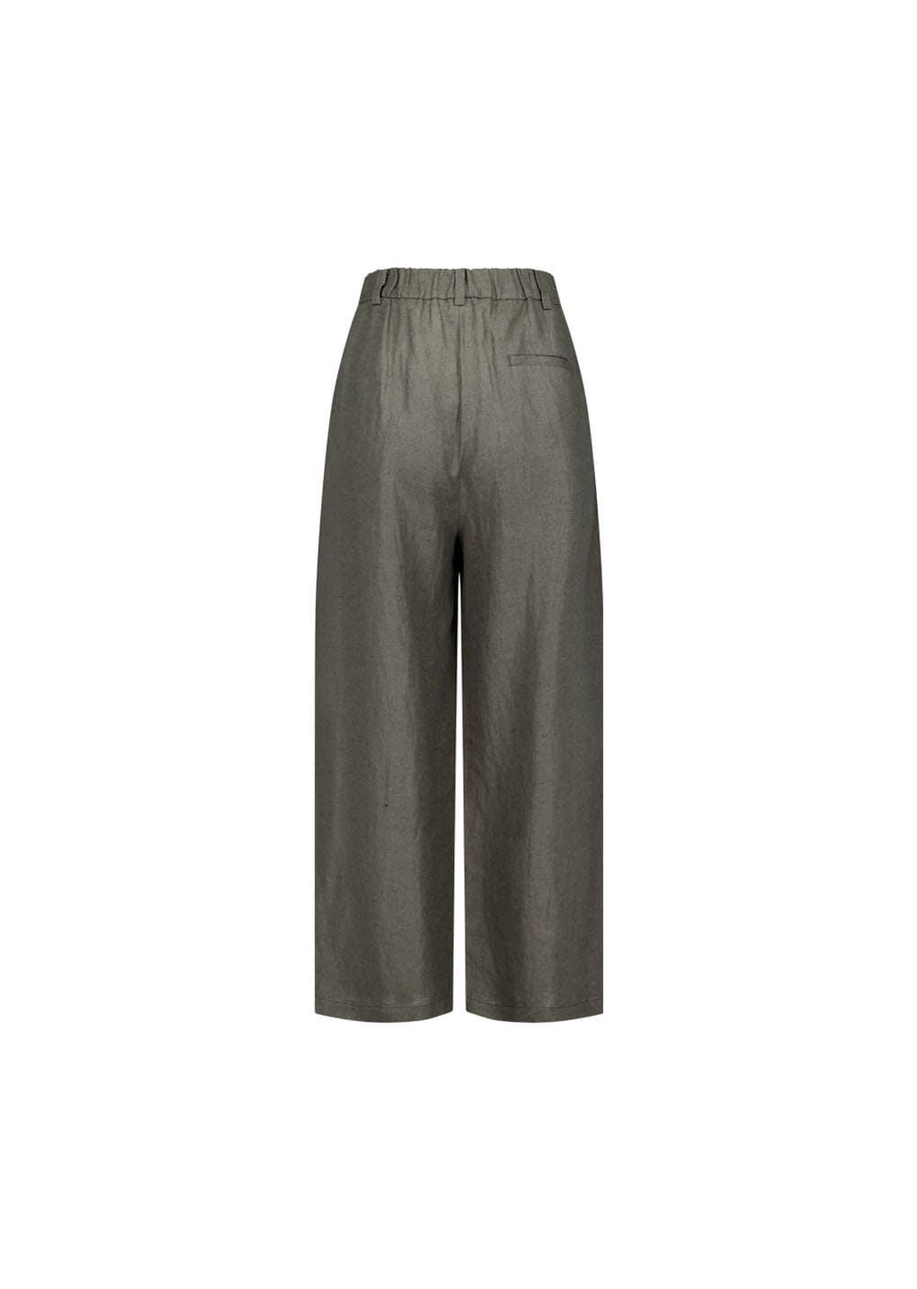 linen two tuck wide pants, khaki