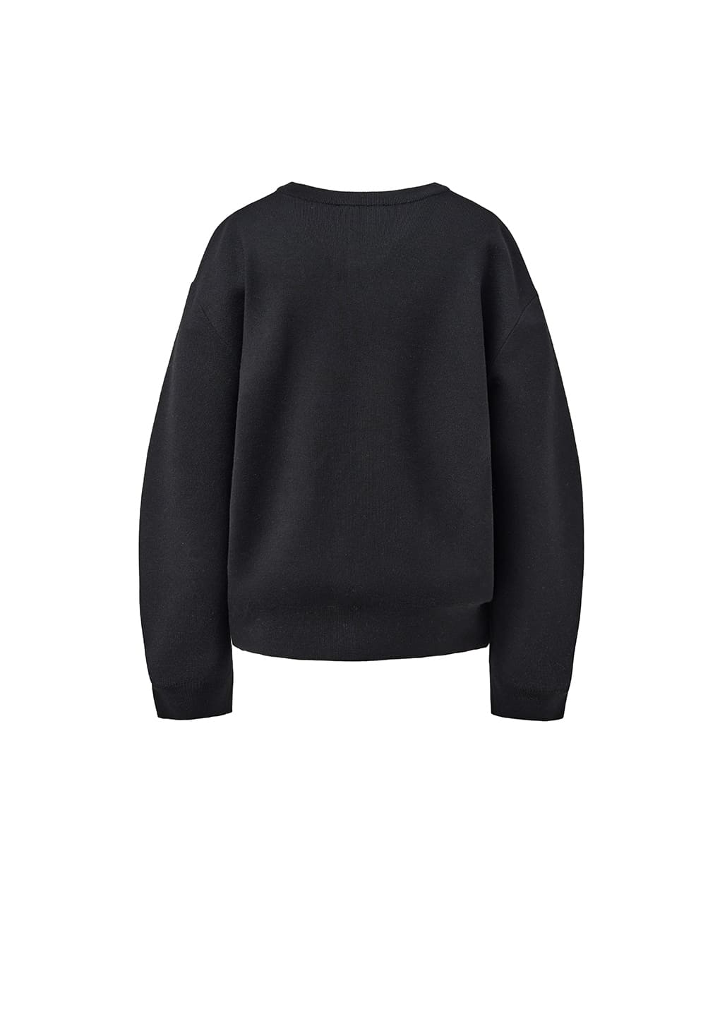 men's curved cardigan, black hover