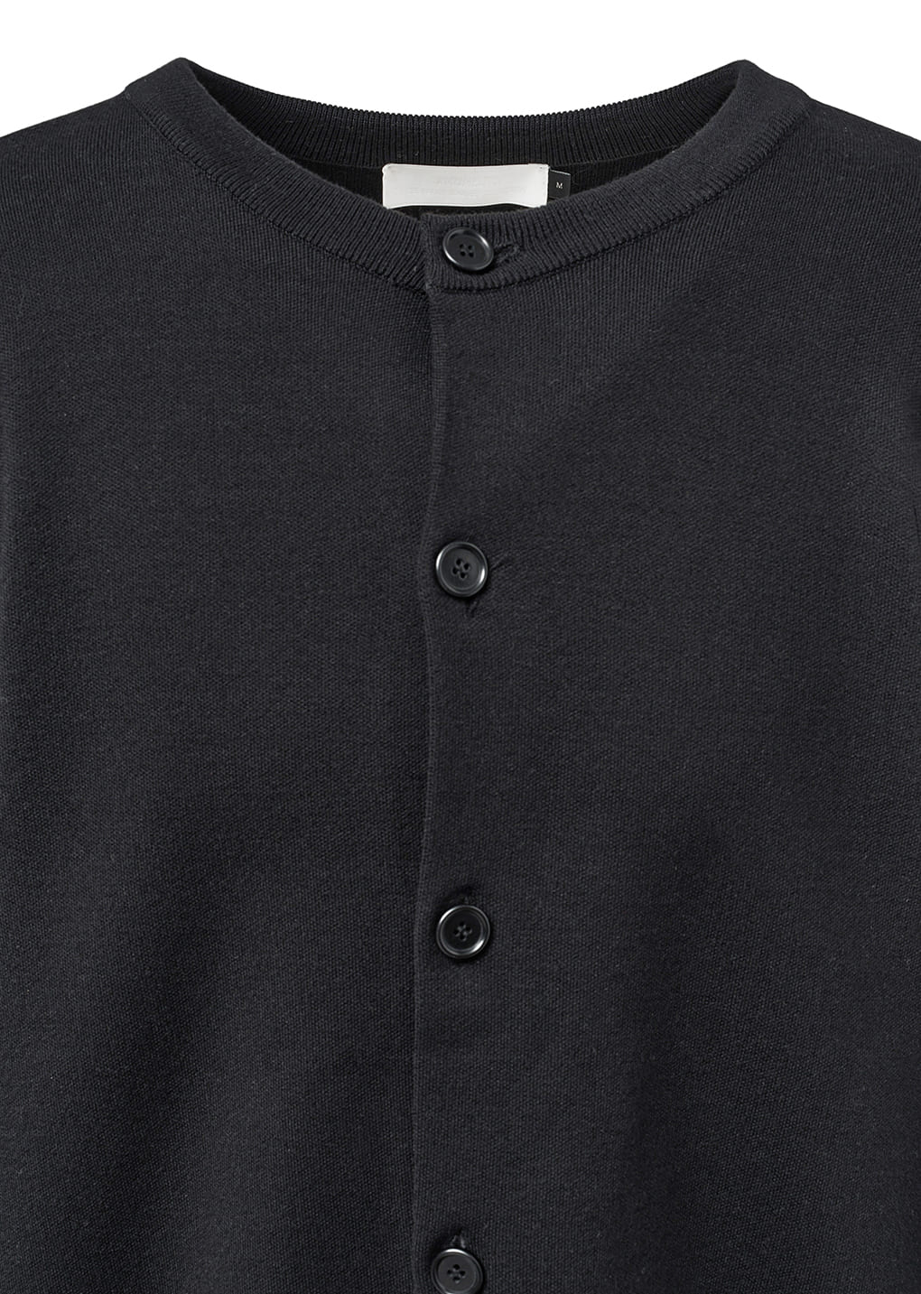 men's curved cardigan, black