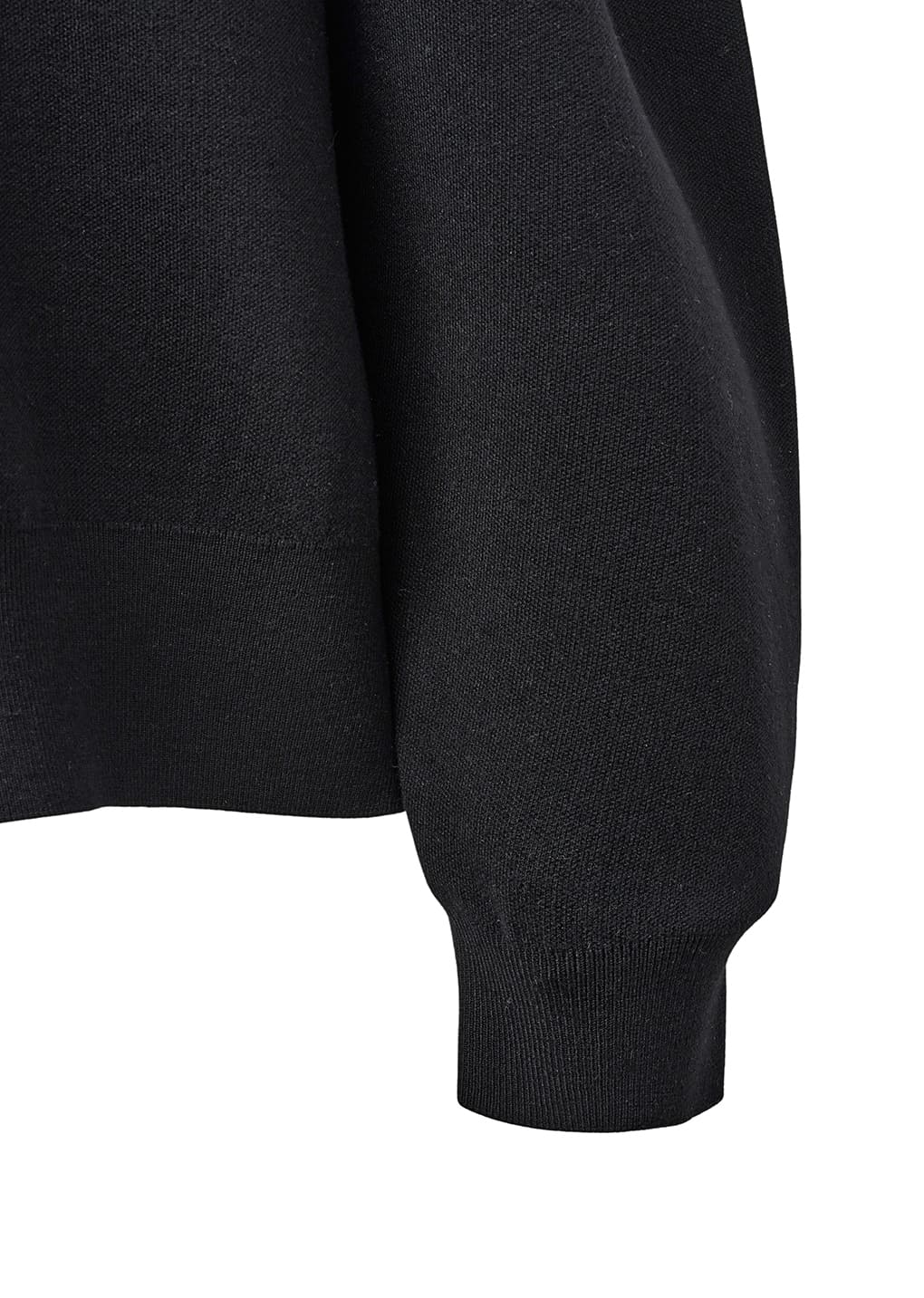 men's curved cardigan, black