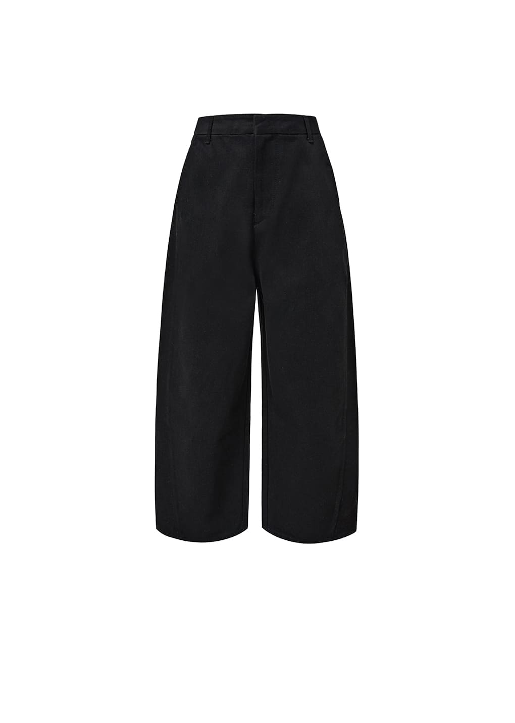 men's curved seam denim, black