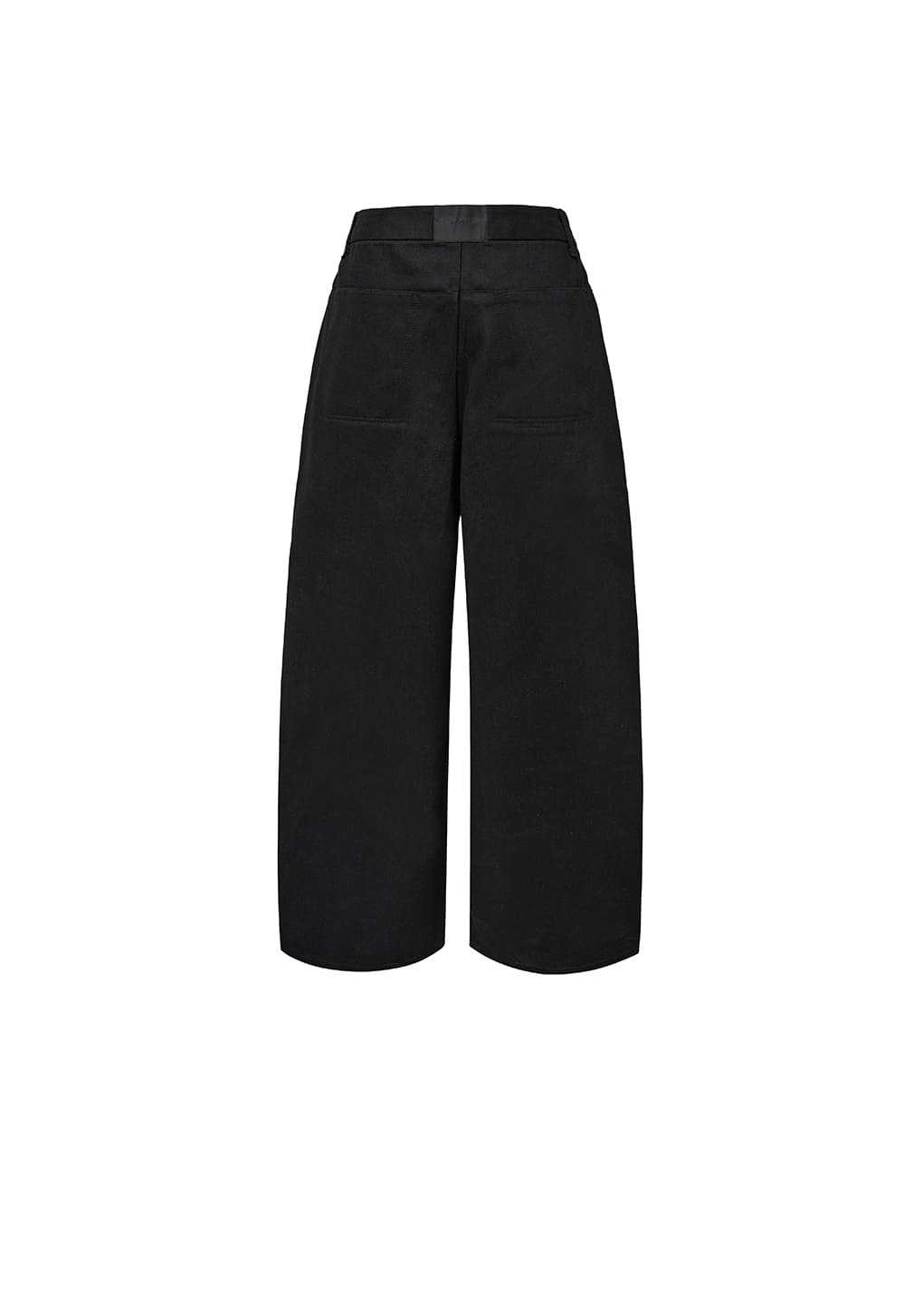 men's curved seam denim, black