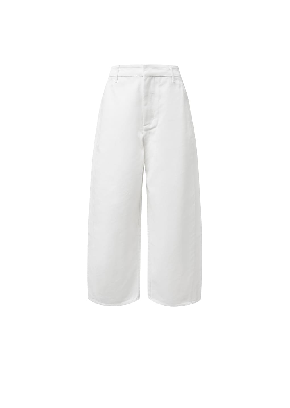 men's curved seam denim, white