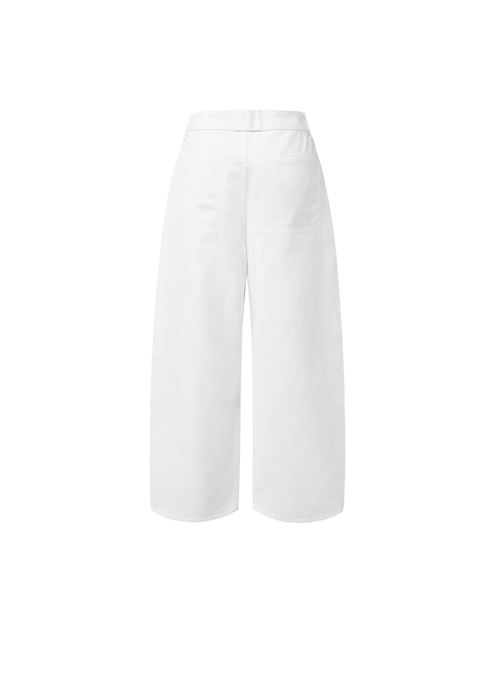 men's curved seam denim, white