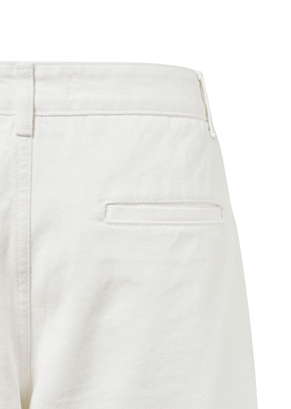 men's cut-out pocket denim shorts, white