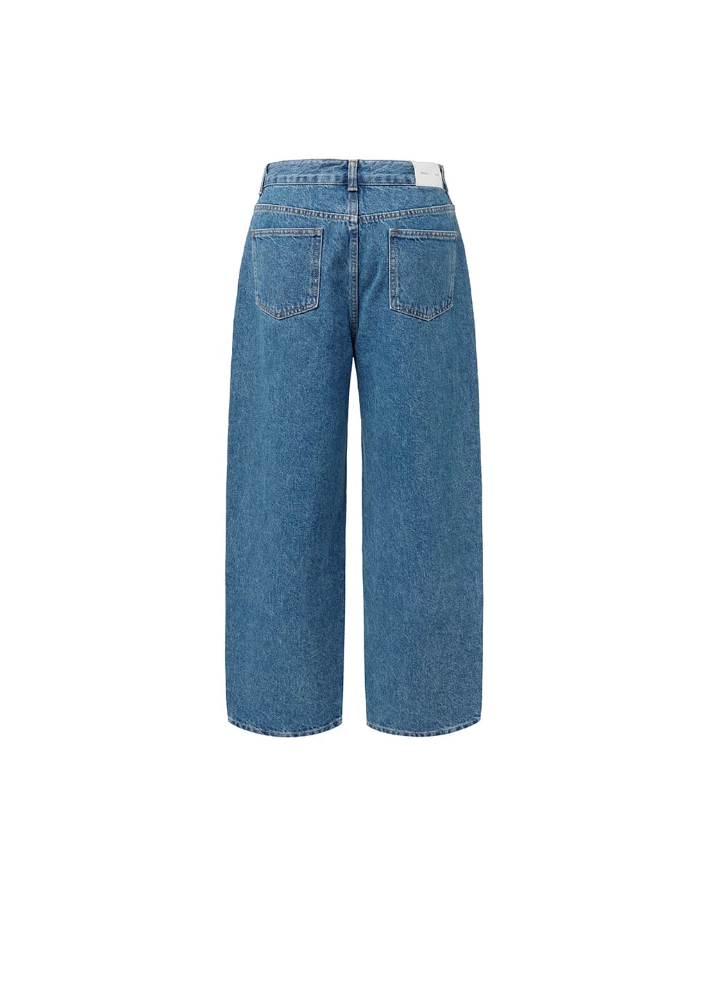 men's recycle cotton denim, mid blue hover