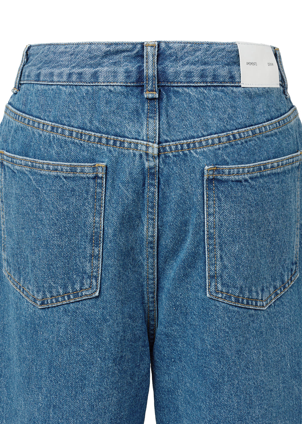 men's recycle cotton denim, mid blue