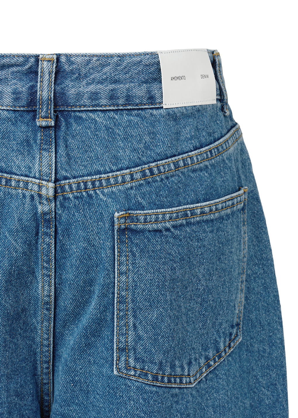 men's recycle cotton denim, mid blue