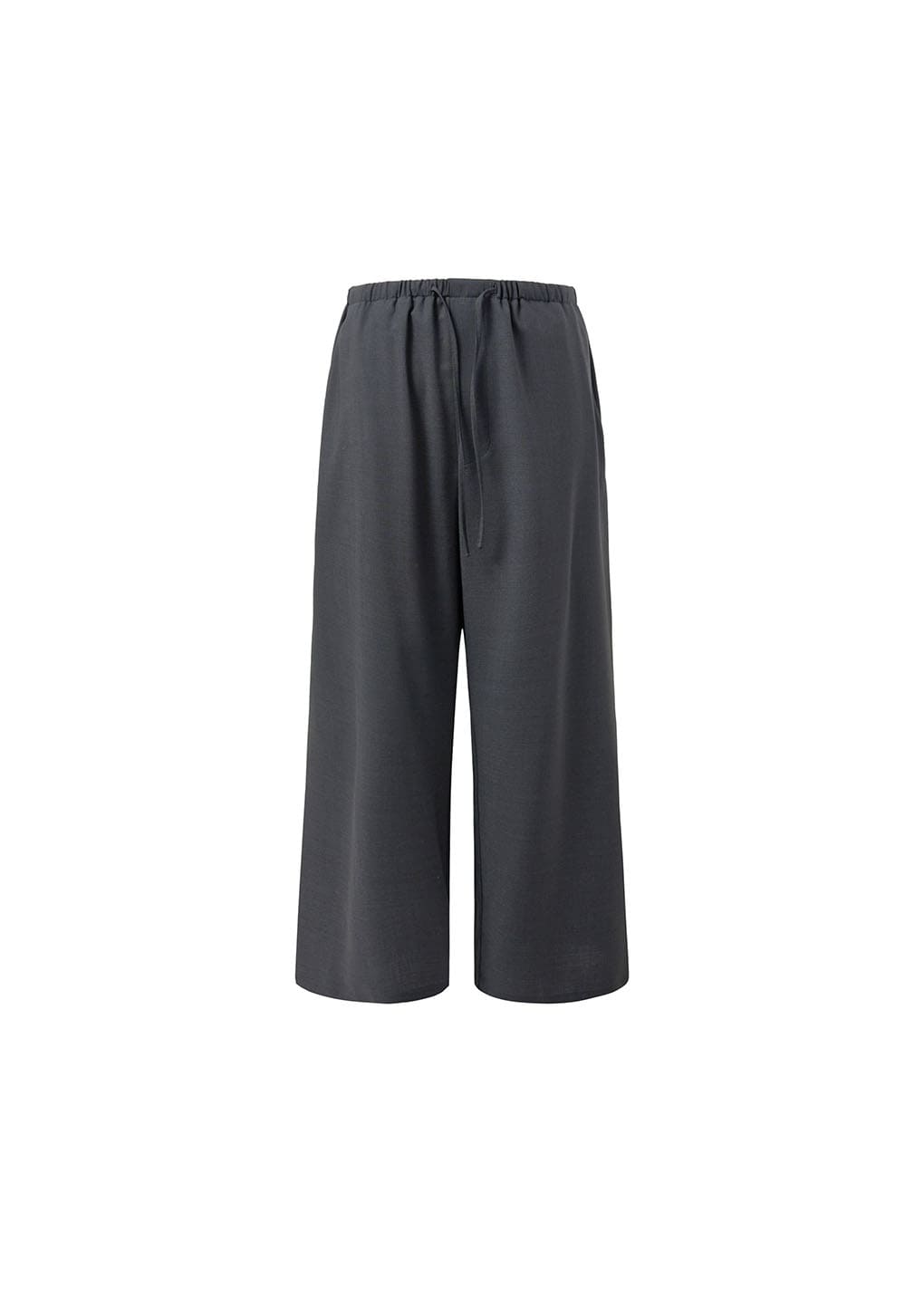 men's wool banding pants, charcoal