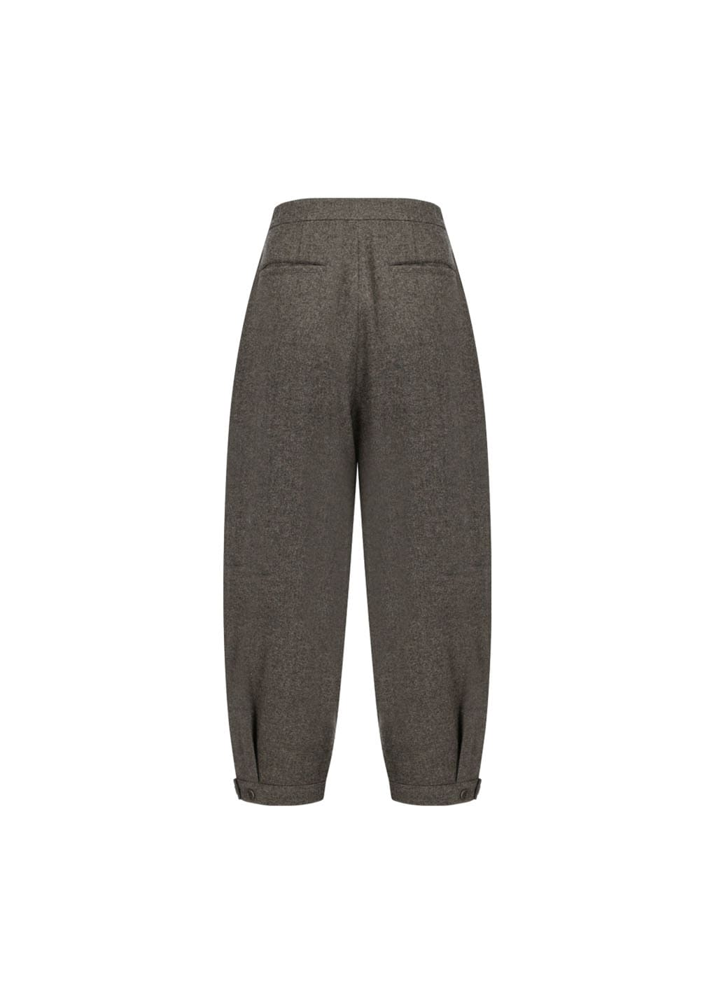 mens wool shirring pants, light brown