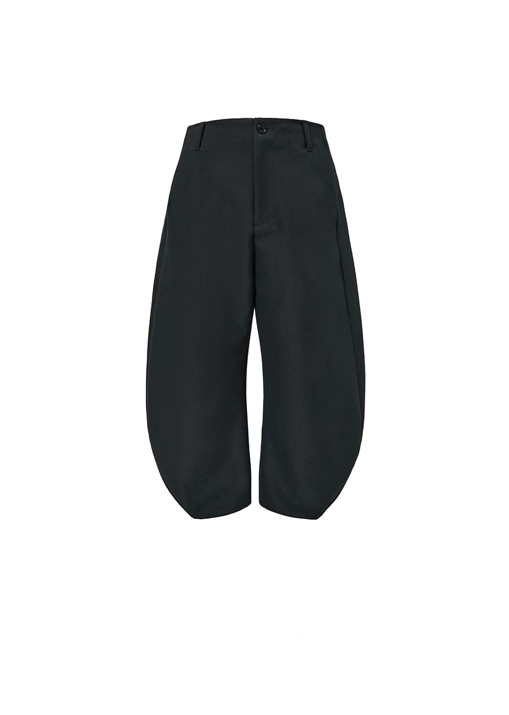 men's curved silhouette pants, black