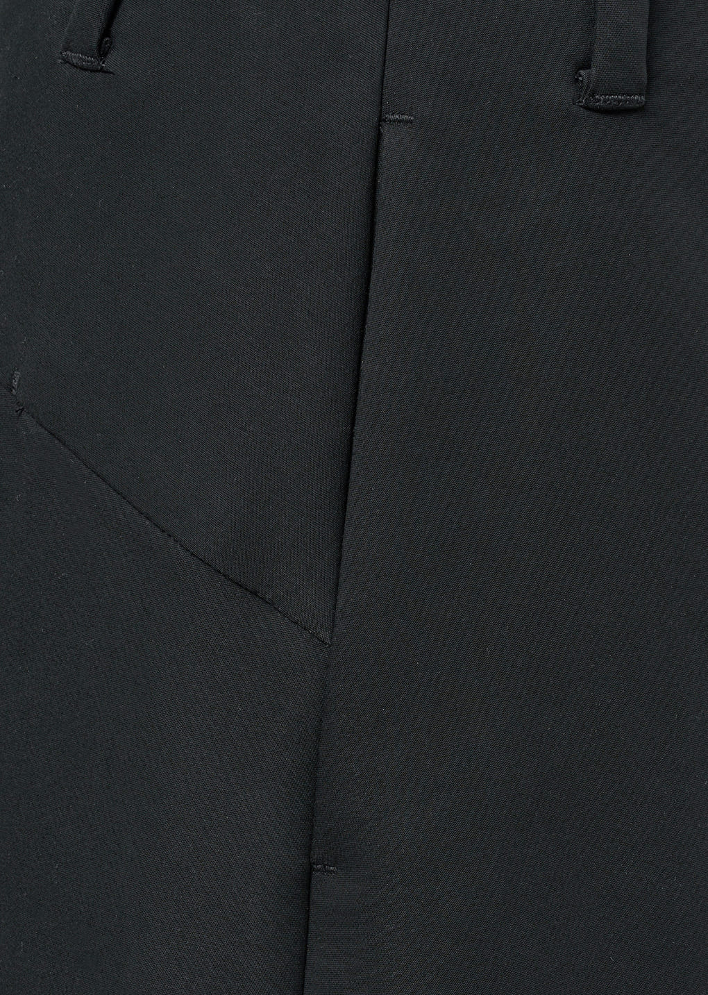 men's curved silhouette pants, black