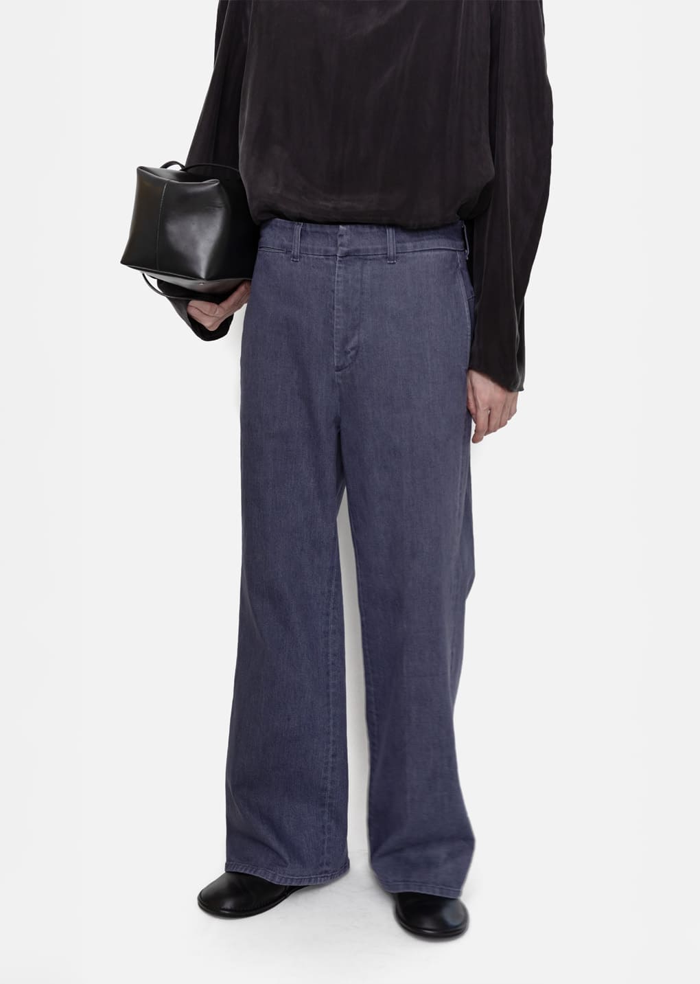 men's flared denim, blue