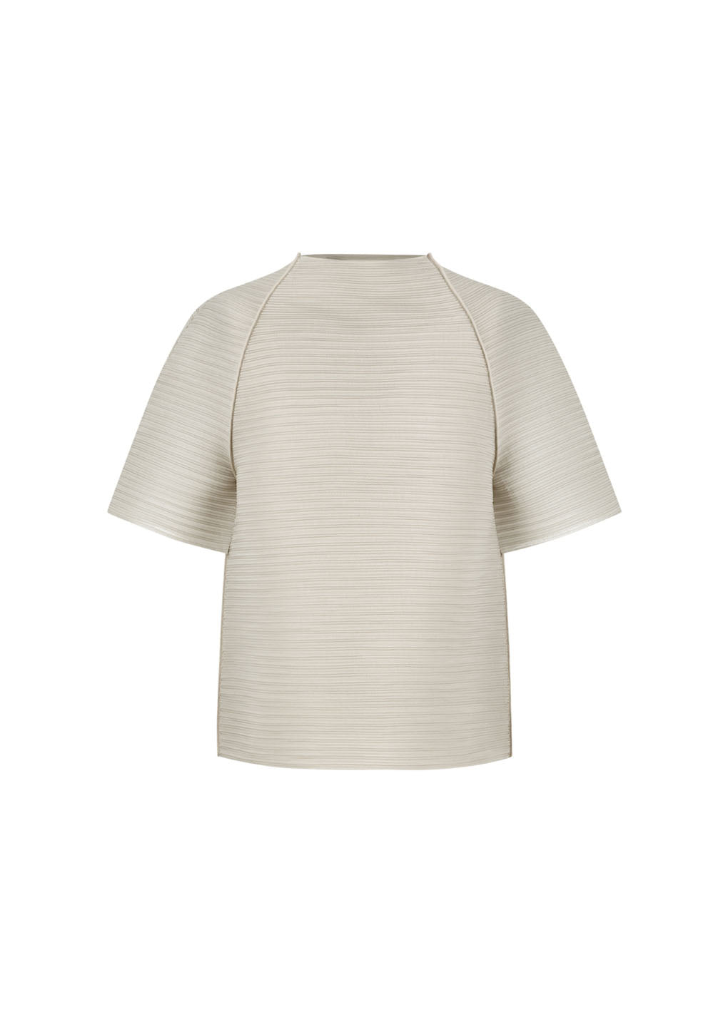 men's pleats raglan top, beige