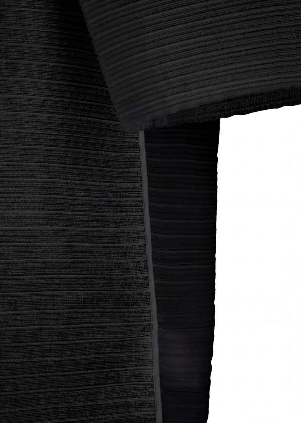 men's pleats raglan top, black