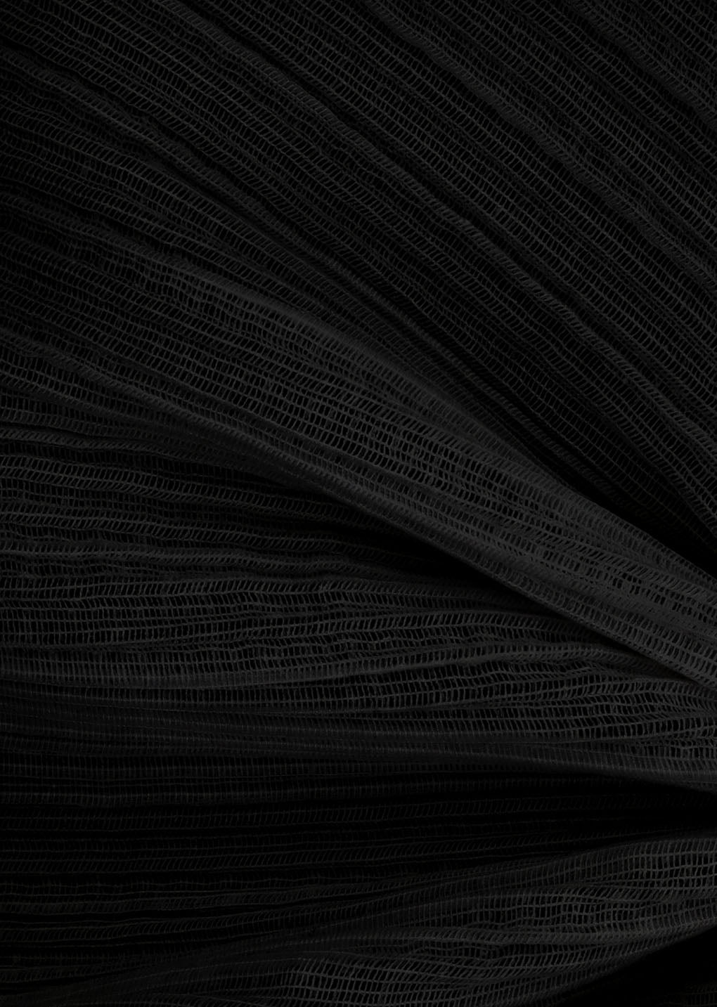 men's pleats raglan top, black