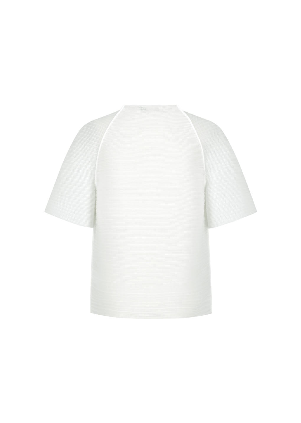 men's pleats raglan top, white