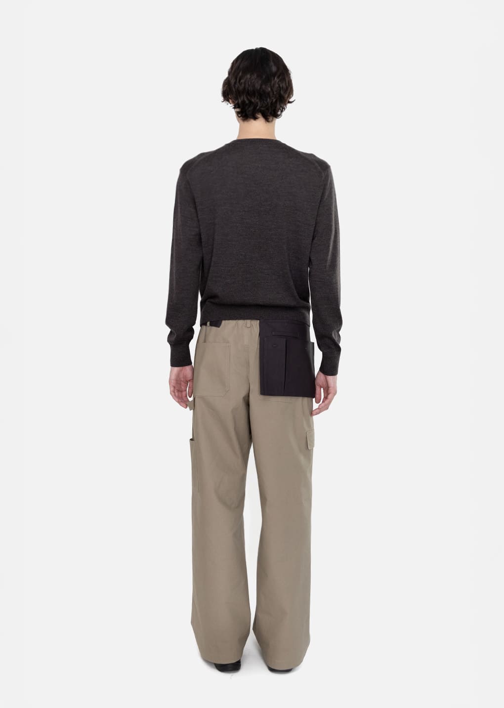 men's pocket work trousers, khaki