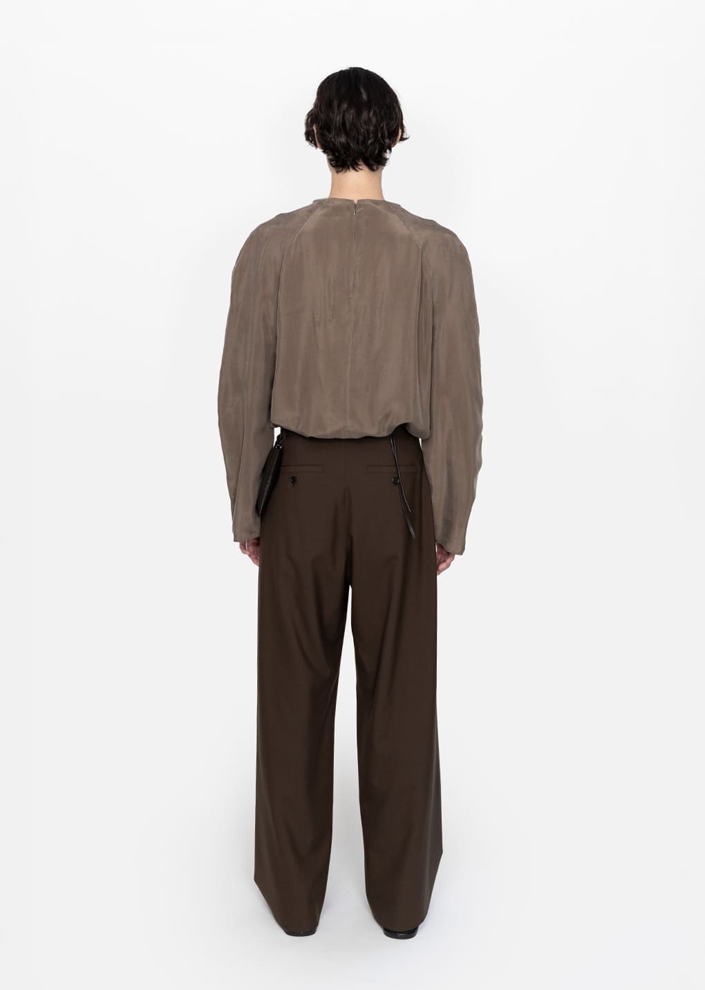 men's raglan cupro top, khaki