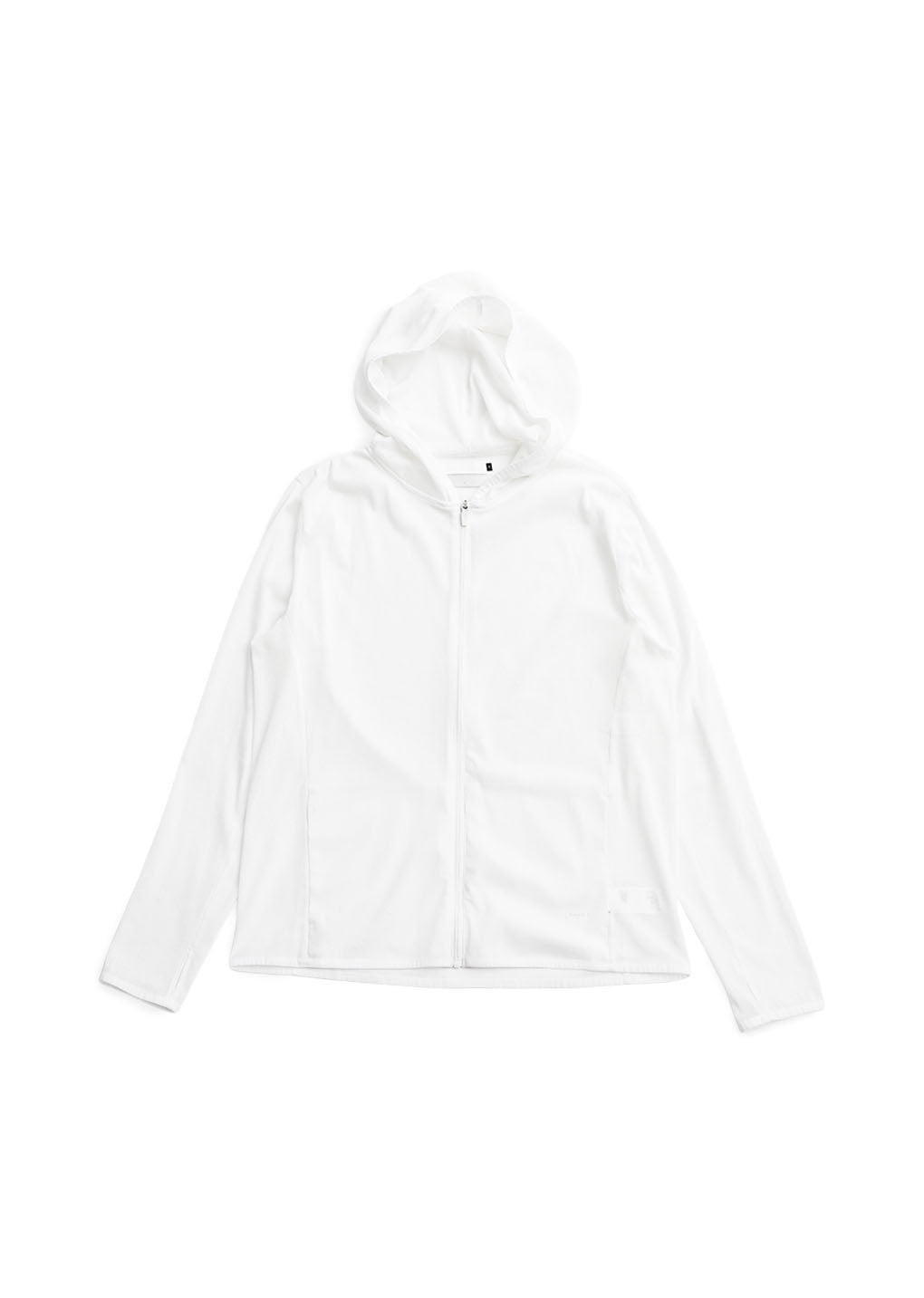 men's mesh hooded zip up jumper, white hover