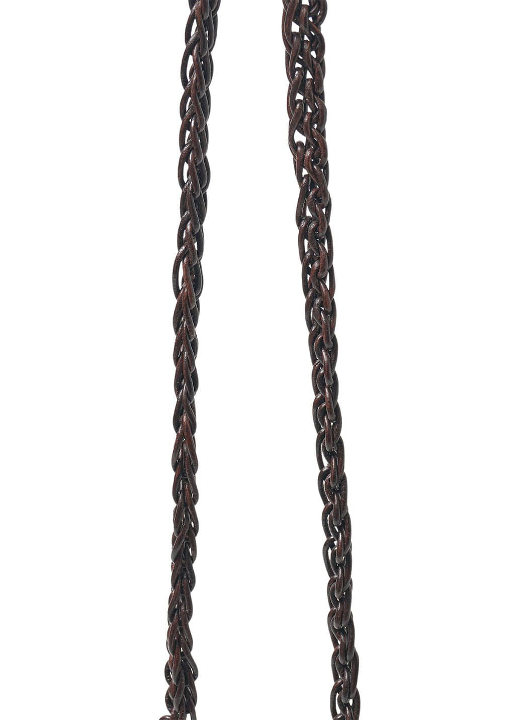 mini handmade leather net bag, brown