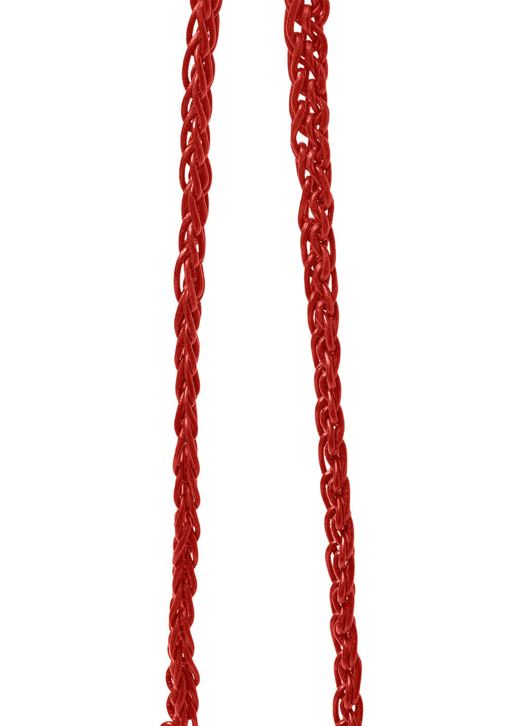 mini handmade leather net bag, red